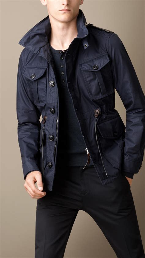 burberry navy field jacket|burberry oversized lightweight parka jacket.